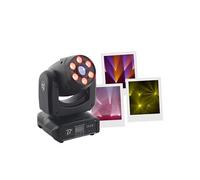 BoomToneDJ Maxi Spot 90 Tête mobile LED RGB 90W Effet Wash Lyre spot pour soirée Disco DJ Eclairage de scène Spot DMX Automatique Détection musicale. Lumière 7 gobos Shake Stroboscope pour bar, Club.