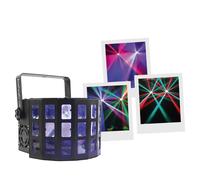 BoomTone Dj Mini Derby BoomToneDJ - Jeu de lumière LED - 4 LEDs 5W RGBW - Modes automatique/musical