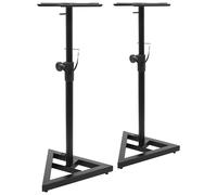 BoomTone DJ MS2 - Pieds d’Enceintes de Monitoring réglables en Acier, avec découplage antivibrations, goupille de sécurité et embase Stable. Parfaits pour Le Studio, Le Home Cinema ou l’écoute Hi-FI.