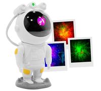 Boomtone DJ Star Man - Veilleuse Astronaute LED RGB - Effet Nébuleuse & Ciel étoilé - Batterie rechargeable - Télécommande - Minuterie 45/90 min - USB-C
