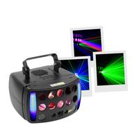 BoomToneDJ Jeu de lumière Starlight-LZR – Laser, Stroboscope, LED RGBW, DMX, Télécommande