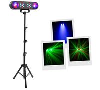 BoomTone DJ Jeu de lumières V-GAS – 14 LED RGB 1W, boule colorée, télécommande