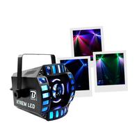 BoomToneDJ – Jeu de lumières LED Xtrem Led – 3 effets en 1, pré-programmé, 4 modes, DMX
