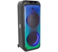 BoomToneDJ BOOMaster 900 - Enceinte Portable Active 900W avec Effets Lumineux, Bluetooth 5.0, TWS, USB/SD, Batterie Rechargeable, roulettes et poignée.