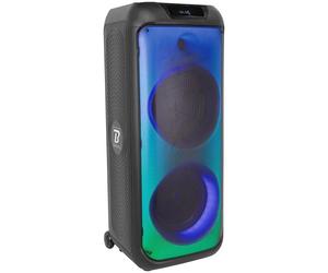 BoomToneDJ BOOMaster 900 - Enceinte Portable Active 900W avec Effets Lumineux, Bluetooth 5.0, TWS, USB/SD, Batterie Rechargeable, roulettes et poignée.