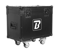 BoomToneDJ Cirrus 1000 Flight Case Universel Noir avec roulettes. Valise de Transport Professionnelle. Cornières Aluminium. Renforts d'angles. Dimensions internes 543 x 390 x 269 mm.