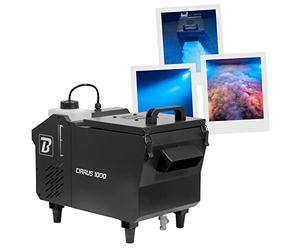 BoomToneDJ, CIRRUS 1000, machine à fumée lourde à base d'eau, télécommande inclue 1000 W, idéale pour les mariages, anniversaires et tout autres évènements professionnels, ne nécessite pas de glace