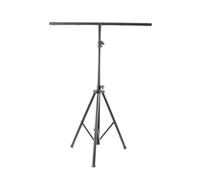 Boomtone DJ LT1 Pied de levage pour Eclairage Jeux de lumière Poursuite PAR LED Noir. Barre en T de 1m. Charge maxi 30kg. Hauteur réglable jusqu'à 3m. Diamètre de 38mm. Goupille de sécurité. Pliable.