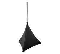BoomToneDJ LYC-ST70-BK Housse en lycra noir extensible pour base pieds d'enceinte. Housse triangulaire pour pieds de haut-parleurs. Lycra double face 70cm de haut. Lycra ignifugé 190 gr/m². DJ mobile.