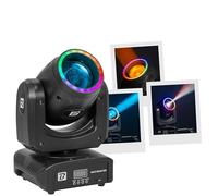 BoomToneDJ Maxi Beam 100 - Lyre Beam LED 100W CREE avec faisceau 2°, prisme 6+12 facettes, gobos fixes, couleurs, strobe, DMX 12/14 canaux, PAN/TILT rapide - Éclairage scène et DJ