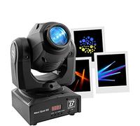 BoomToneDJ Maxi Spot 60 Tête mobile LED RGB 60W Lyre spot pour soirée Disco DJ Eclairage de scène Spot DMX Automatique Détection musicale. Lumière 7 gobos Shake Stroboscope pour bar, Club, mariage.