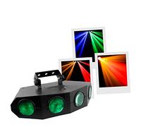 BoomToneDJ Quattro Moon Projecteur LED Moonflower Effets multi faisceaux 128 LED RGBA. Programmes automatique, Détection musicale. Jeux de lumière pour soirée, Lumière soirée DJ.