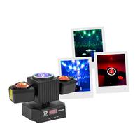 BoomToneDJ UFO Wing Jeu de Lumière LED 4-en-1 : Multifaisceaux, Stroboscope, Laser Rouge/Vert, Beam, Télécommande IR, DMX 19 canaux, Idéal DJ, Soirées, Événements