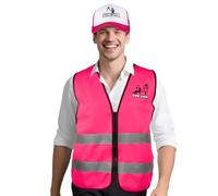 BOOMTOP 2pcs Décoration Cadeau d'Enterrement de Vie de Jeune Garçon Chapeau Casquette Homme Rose Game Over et Gilet Futur Marié Déguisement EVG Couvre-chef Articles Amusants Drôle Fête