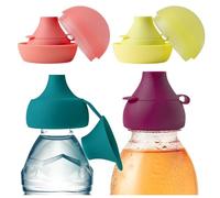 Boon Snug Sip Bouchon universel en silicone pour bouteille d'eau et de jus - Bouchons de conversion à bec souple avec valves anti-déversement - Couvercles de bouteille en silicone pour voyage -