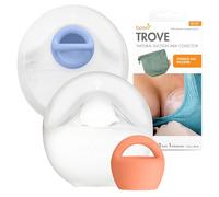 Boon Trove Tire-lait manuel en silicone - Mains libres - Collecteur de lait maternel avec pochette de voyage - 2 pièces