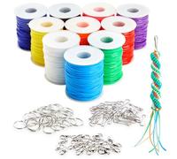 Boondoggle Lot de 10 rouleaux de cordon de 40 m chacun pour porte-clés et bracelets