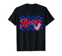 Boone Nom personnalisé rétro Amérique I Love Rouge Bleu T-Shirt