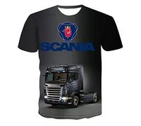 BOONEE T Shirt à Manches Court Scania Homme, T Shirt À Manches Courtes Coton Sport, Tshirt Idée Cadeau Homme Original-Multicolored 1||2XL