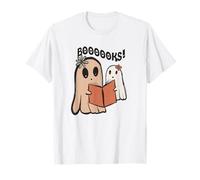 Booooks Reading Reading Ghosts Book Lover Halloween Graphic T-Shirt
