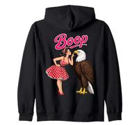 Boop Hand Nose Girl Aigle Chauve rétro années 50 Sweat à Capuche