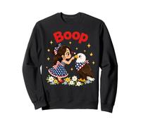 Boop Main Nez Aigle Drapeau américain Petite Fille 4 Juillet Sweatshirt