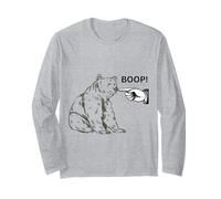 Boop The Angry Bear Design pour Les Amoureux des Animaux et Le Plaisir Manche Longue