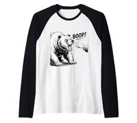 Boop The Angry Bear Design pour Les Amoureux des Animaux et Le Plaisir Manche Raglan
