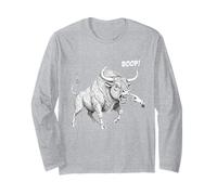 Boop The Angry Bull Design pour Les Amoureux des Animaux et Le Plaisir Manche Longue
