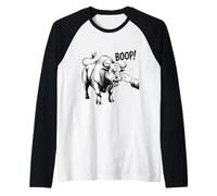Boop The Angry Bull Design pour Les Amoureux des Animaux et Le Plaisir Manche Raglan