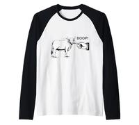 Boop The Angry Bull Design pour Les Amoureux des Animaux et Les Moments de Plaisir Manche Raglan