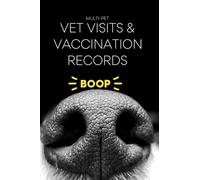 BOOP: Vet Visits and Vaccination Records Log Book for Mult-Pet Households: Track, Report, and Log Vaccines, Medications, Vet Visits and More