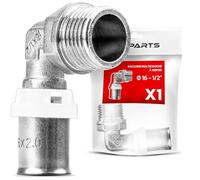 BOOPARTS - raccord multicouche à sertir -Raccord coudé mâle à sertir multicouche Ø16-1/2" (15/21) profil TH - pour tubes multicouches.