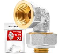 BOOPARTS - Raccord Multicouche à Visser Ø20-1/2" Femelle | Coude à 90° pour Tuyaux Multicouches PEX, PER et Composites | Connexion Fiable et Étanche