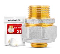 BOOPARTS - Raccord Multicouche à Visser Ø20-1/2" Mâle | Manchon Droit Fileté pour Tuyaux Multicouches PEX, PER et Composites | Connexion Étanche et Fiabilité Professionnelle