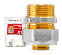 BOOPARTS - Raccord Multicouche à Visser Ø20-3/4" Mâle | Manchon Droit Fileté pour Tuyaux Multicouches PEX, PER et Composites | Connexion Fiable et Résistante
