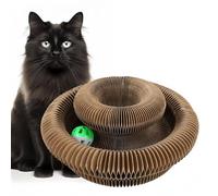 Boopz Ball for Cats - 2025 Magic Organ Cat Scratcher with Bell Balls, Foldable Accordion Design, Interactive Scratching Toy for Indoor Cats, Cardboard Claw Board & Play Track