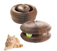 Boopz Ball for Cats, Flexible Cat Scratcher, Cat Scratcher Cardboard with Bell-Ball, Indoor Interactive Scratch Pad Kitten Toy (C#1-2 PCS)