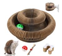 Boopz Balle pour chat, griffoir flexible avec clochette et piste d'aventure, jouet magique pour chat organe magique à griffer, exercice physique mental interactif et transformable pour chat (1 pièce B