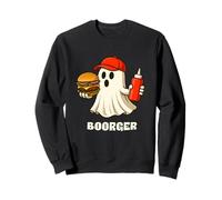 Boorger Halloween Ghost Foodie Halloween Burger Delivery Man Sweatshirt