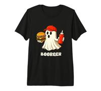 Boorger Halloween Ghost Foodie Halloween Burger Delivery Man T-Shirt Haut de Gamme