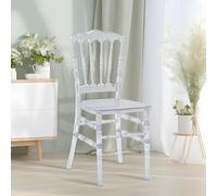 BOOSDEN Chaise Napoléon en Acrylique Transparent - Chaise Plastique Empilable pour Salle à Manger, Mariage & Événements