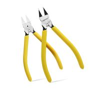 BOOSDEN Lot de 2 Pinces à Coupe Latérale 15 cm | Mini Ciseaux à Ressort de Précision | Pour Artisanat, Création de Bijoux, Maquettes | Fleurs Artificielles, Câbles Électroniques