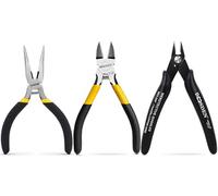 BOOSDEN Mini pinces Set de 3 127 mm, Pince coupante et pince à bec long
