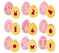 BOOSHMall Lot de 9 Emporte Pièce Pâques, Moule à Biscuits de Pâques, Cookie Cutter Plastique, pour Cuisson Bricolage, Décoration de Biscuits, Cadeaux pour Enfants