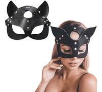 BOOSHMall Masque Catwoman, Sexy pour Masque Catwoman, Femmes Masque de masque de chat en cuir, pour Masquerade Halloween Christmas Costume Party Night Club