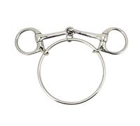 Booshow Mors de Bouche de Cheval en Acier Inoxydable de 125 mm, Anneau Ample de 5 Pouces