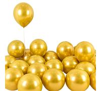 Boosns Ballons en métal chromé Ballon de confettis Baptême de bébé Ballons en Latex colorés pour la décoration de fête (Doré 50)