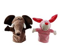 Boosns Finger Marionnettes Poupée en Peluche Accessoires de Narration pour bébé Très adapté aux Enfants (Lapin éléphant)