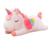 Boosns Plush Unicorn Toy for Kids, Soft Stuffed Animal with Glitter Horn & Rainbow Tail Poney en Peluche Poupée (Blanc30cm)